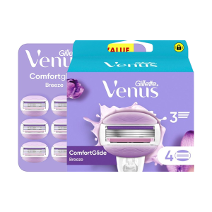 Gillette Venus Comfortglide scheermesjes 2 front transparent